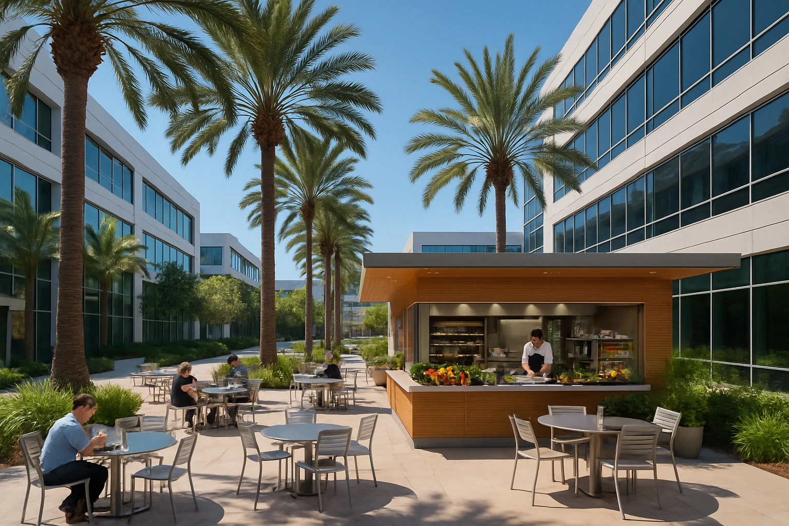 Modern office building in Orange County Southern California
