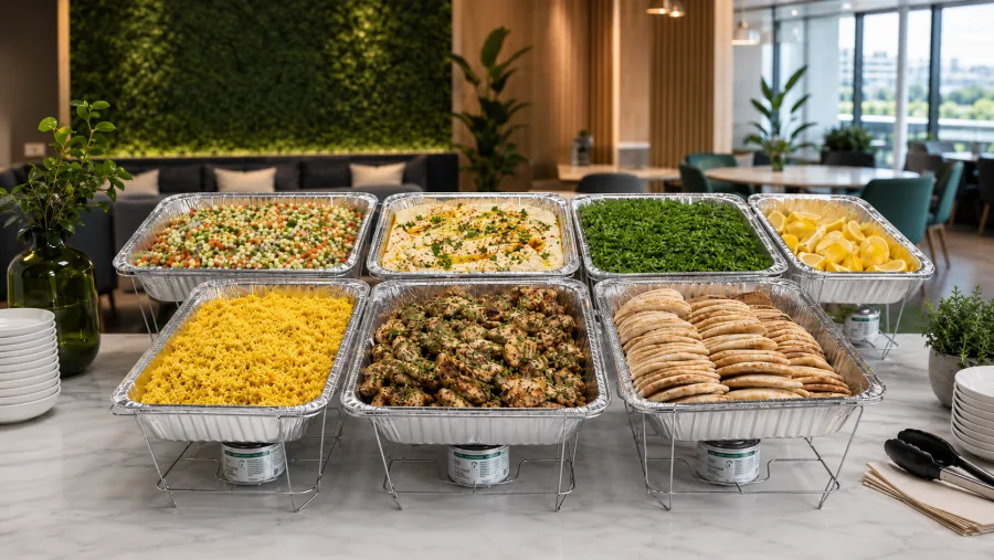 Mediterranean Chicken buffet pans